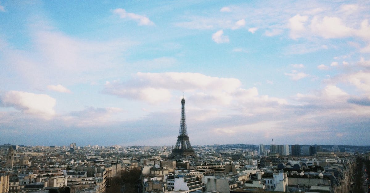 Eiffel Tower in Paris seen from above