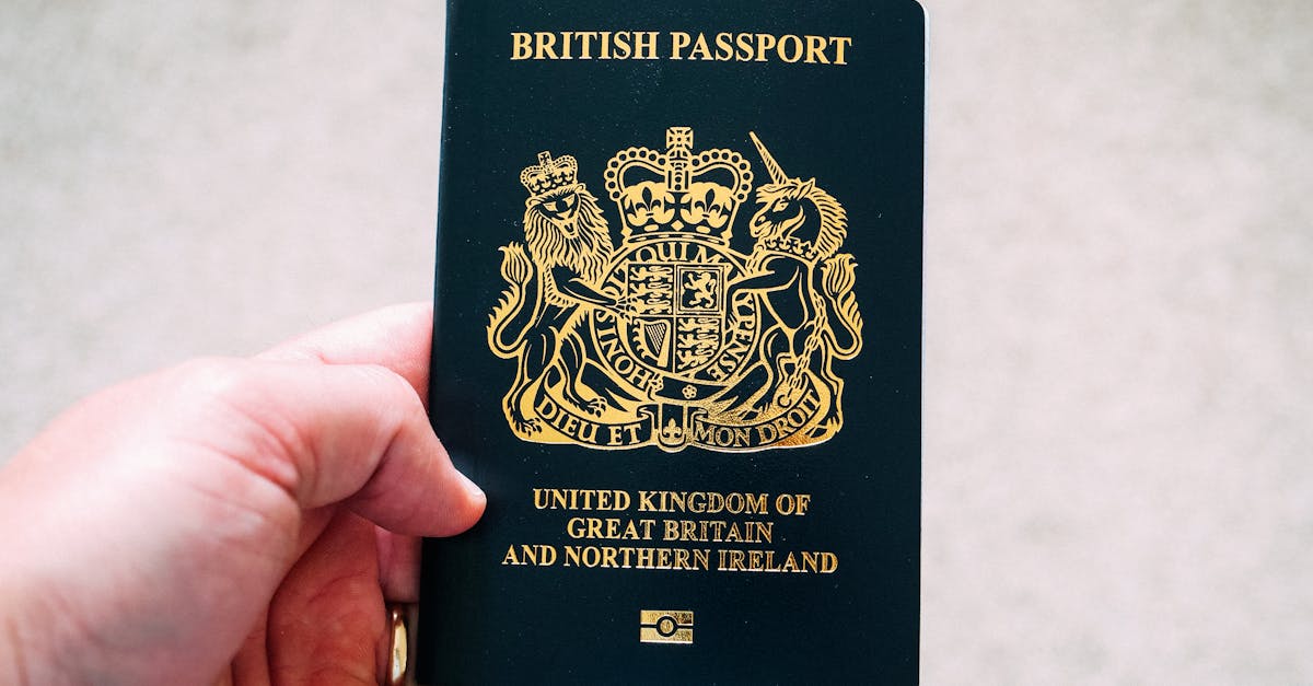 British passport on a neutral background